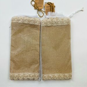 Ling’s Moment Lace Burlap Table Runner 72 x 12 inches